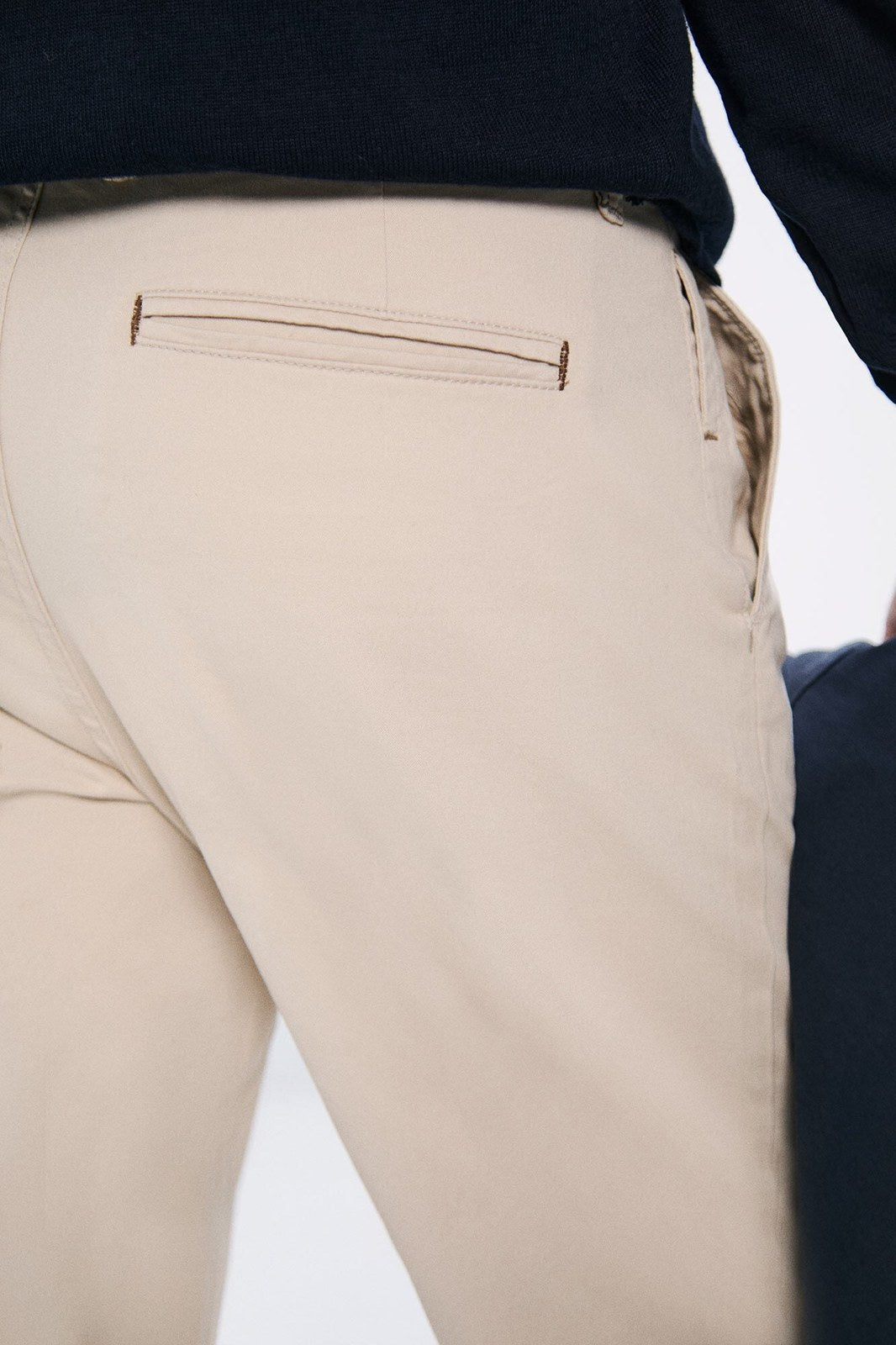 Springfield Slim fit colored chinos pants - Beige 4 Shaws Department Stores