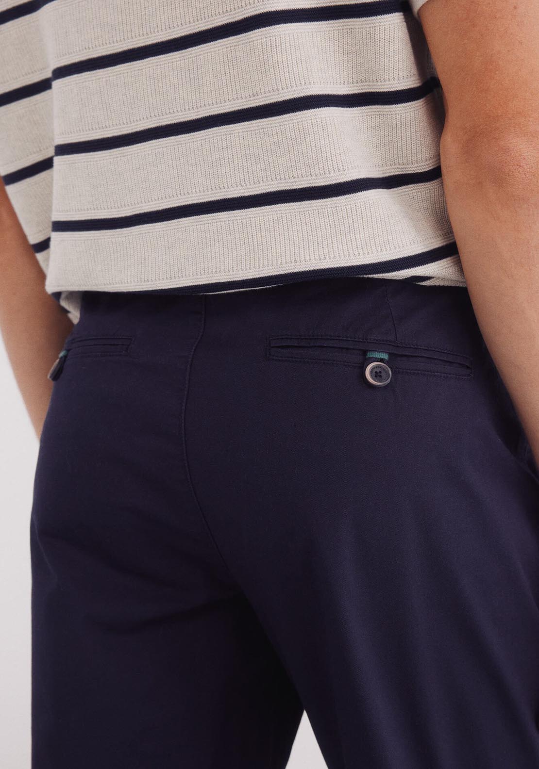 Springfield Slim Fit Comfort Chinos - Blue 4 Shaws Department Stores