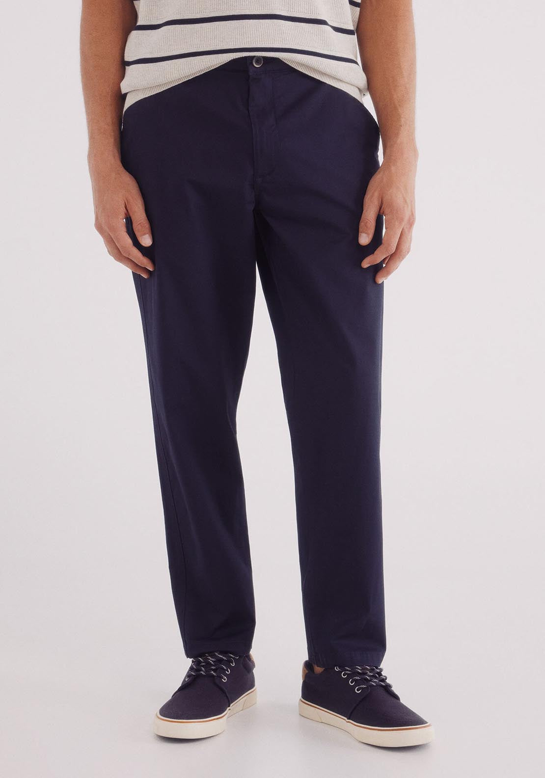 Springfield Slim Fit Comfort Chinos - Blue 2 Shaws Department Stores