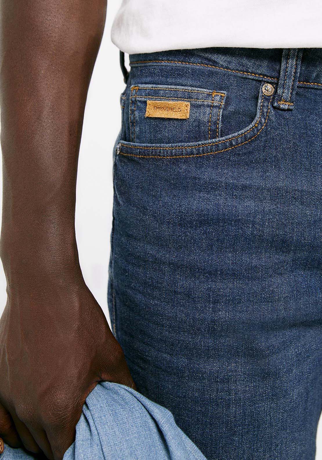 Springfield Lightweight distressed dark wash slim fit jeans 6 Shaws Department Stores