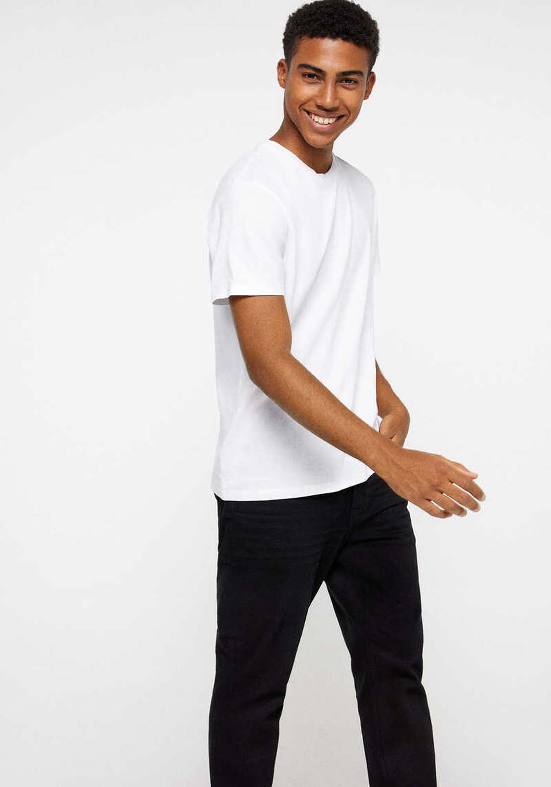 Springfield Washed black regular fit jeans - Black 5 Shaws Department Stores