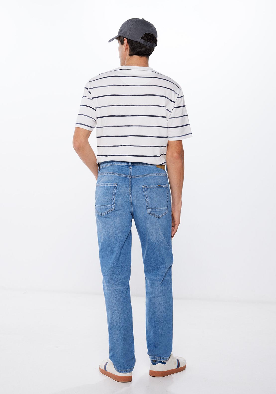 Springfield Medium-dark wash regular fit jeans - Blue 4 Shaws Department Stores