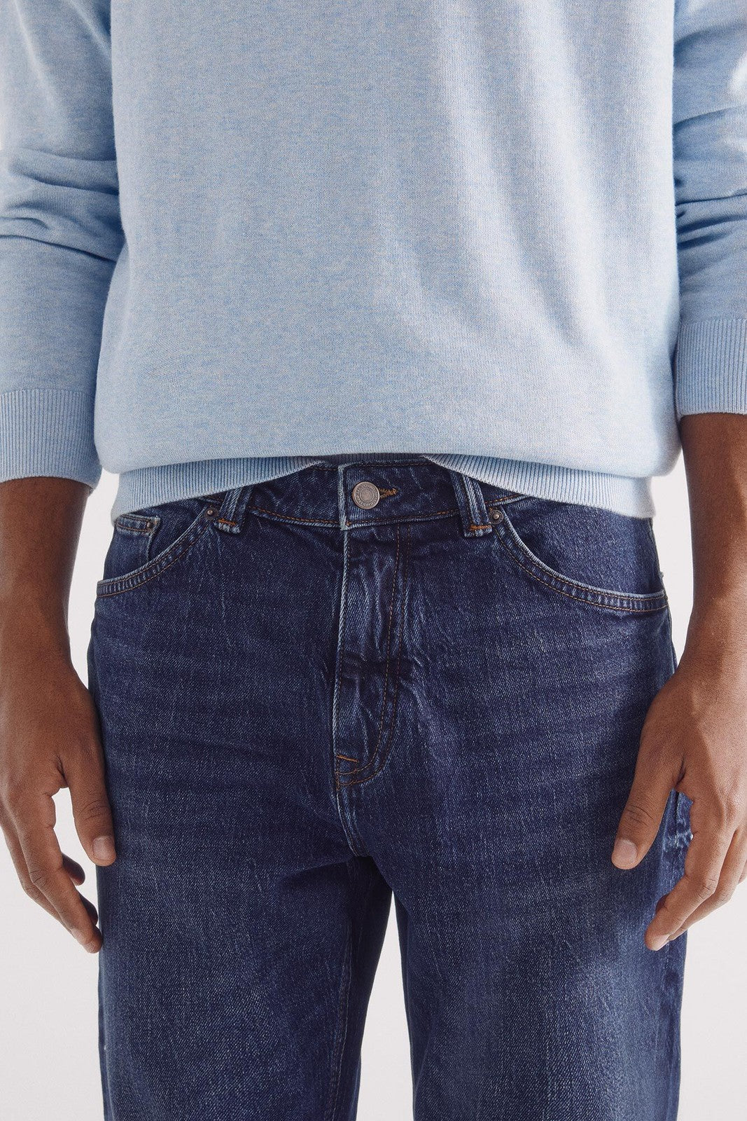 Springfield Straight fit jeans - Blue 3 Shaws Department Stores