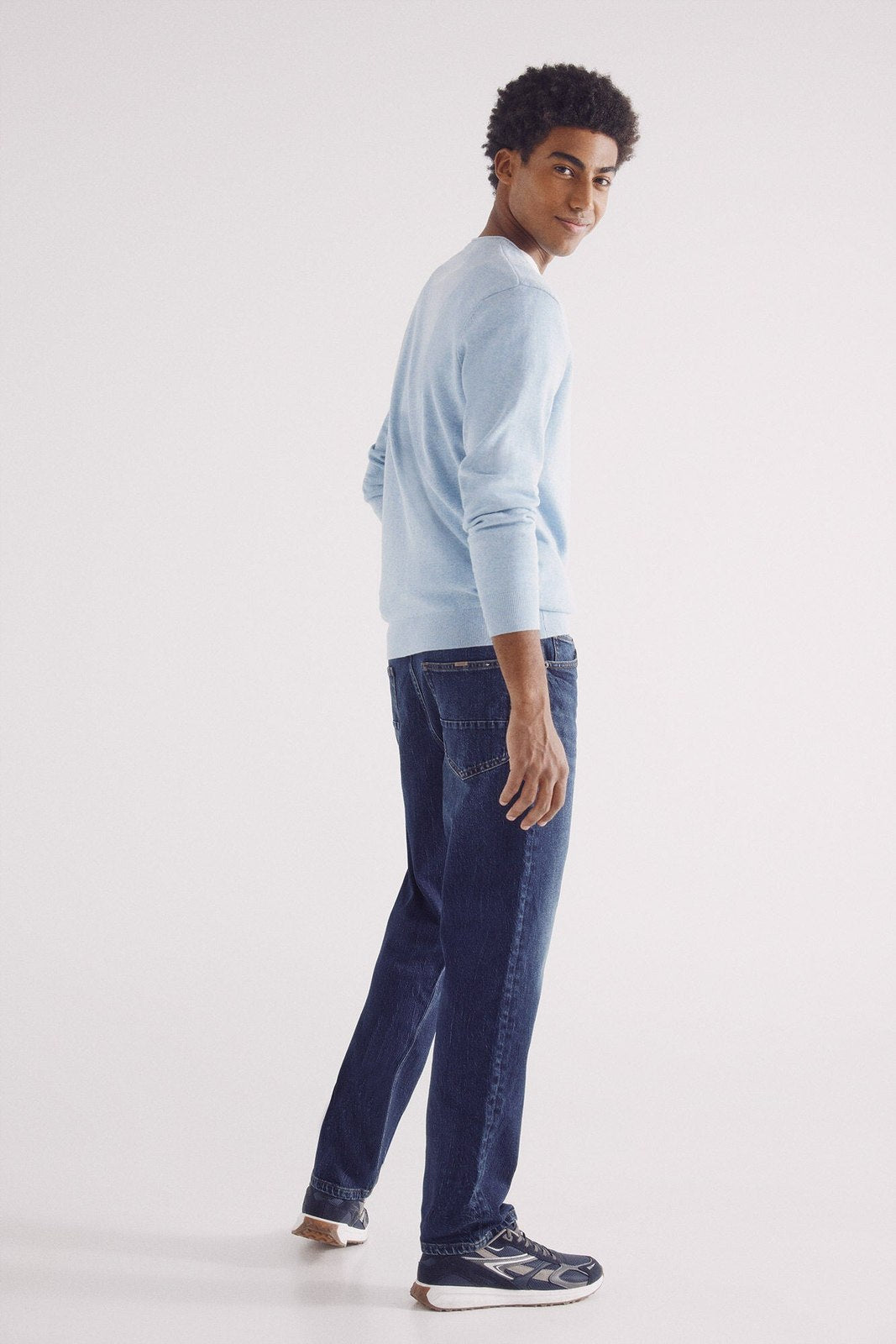 Springfield Straight fit jeans - Blue 4 Shaws Department Stores