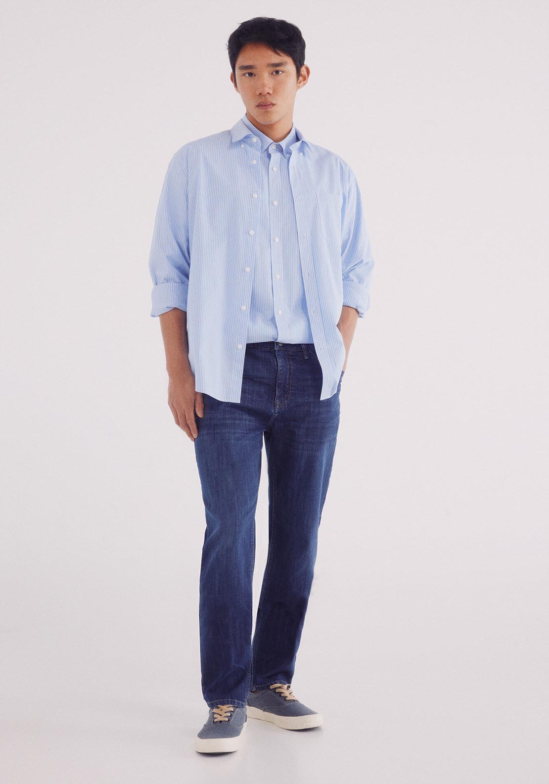 Springfield Ultralight Slim Fit Jeans - Blue 1 Shaws Department Stores