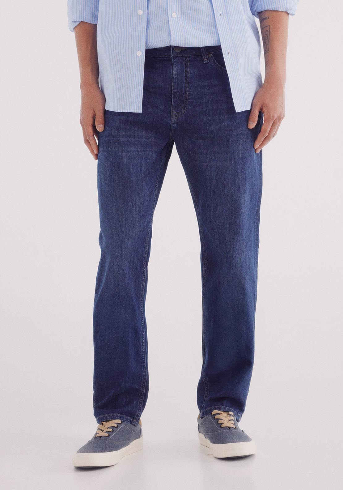 Springfield Ultralight Slim Fit Jeans - Blue 2 Shaws Department Stores