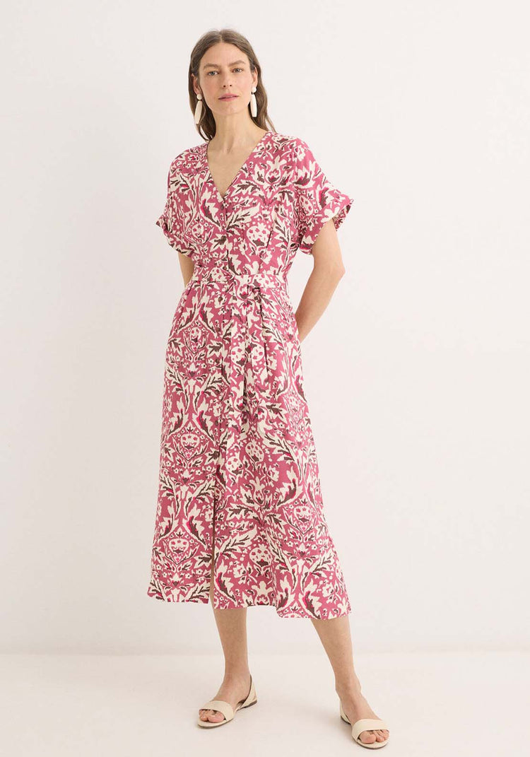 Pleated Midi Dress - Multicolour