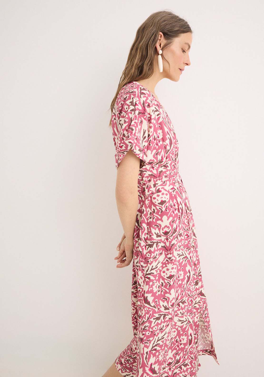 Pleated Midi Dress - Multicolour