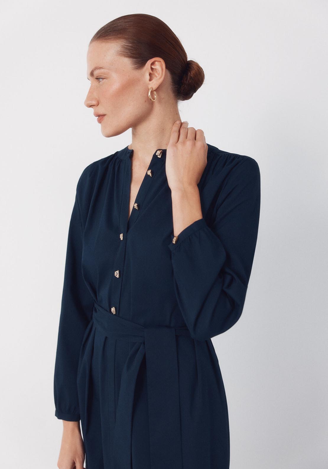 Poplin Dress - Blue