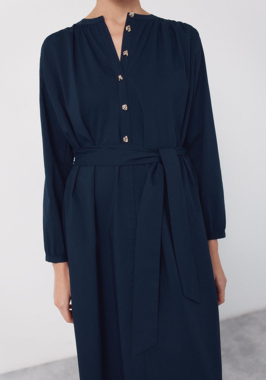 Poplin Dress - Blue