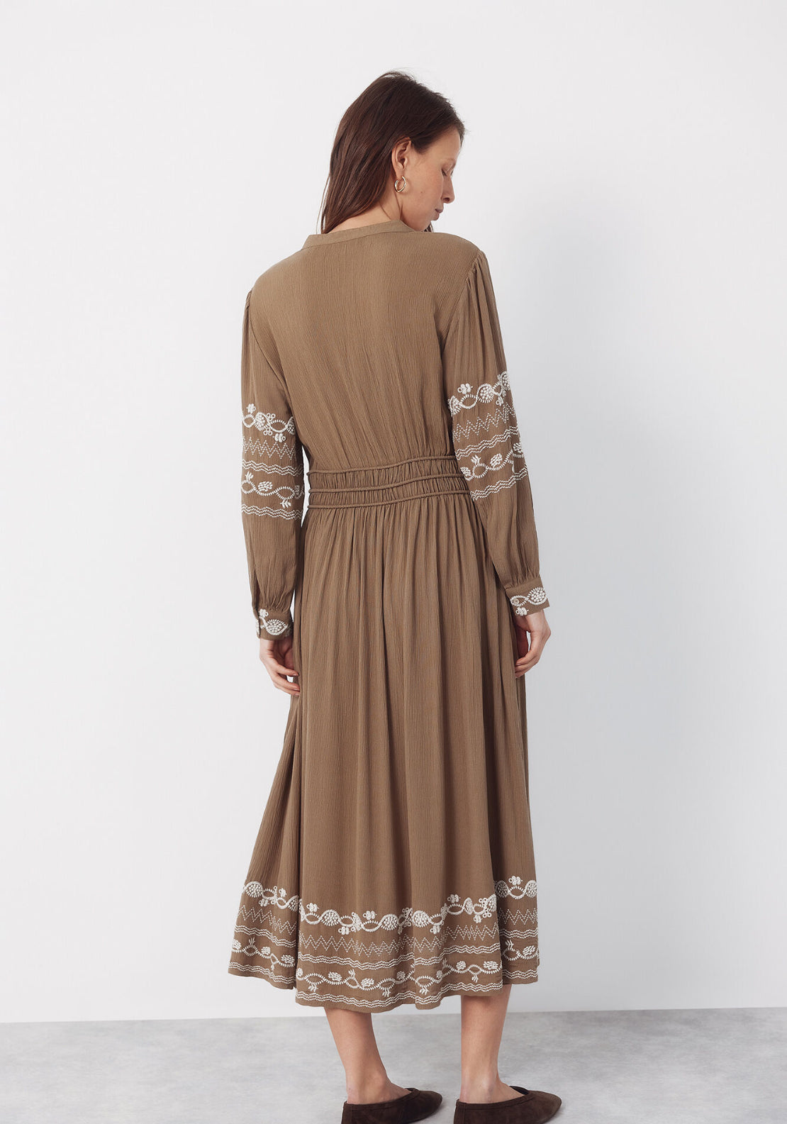 Embroidered Dress - Green
