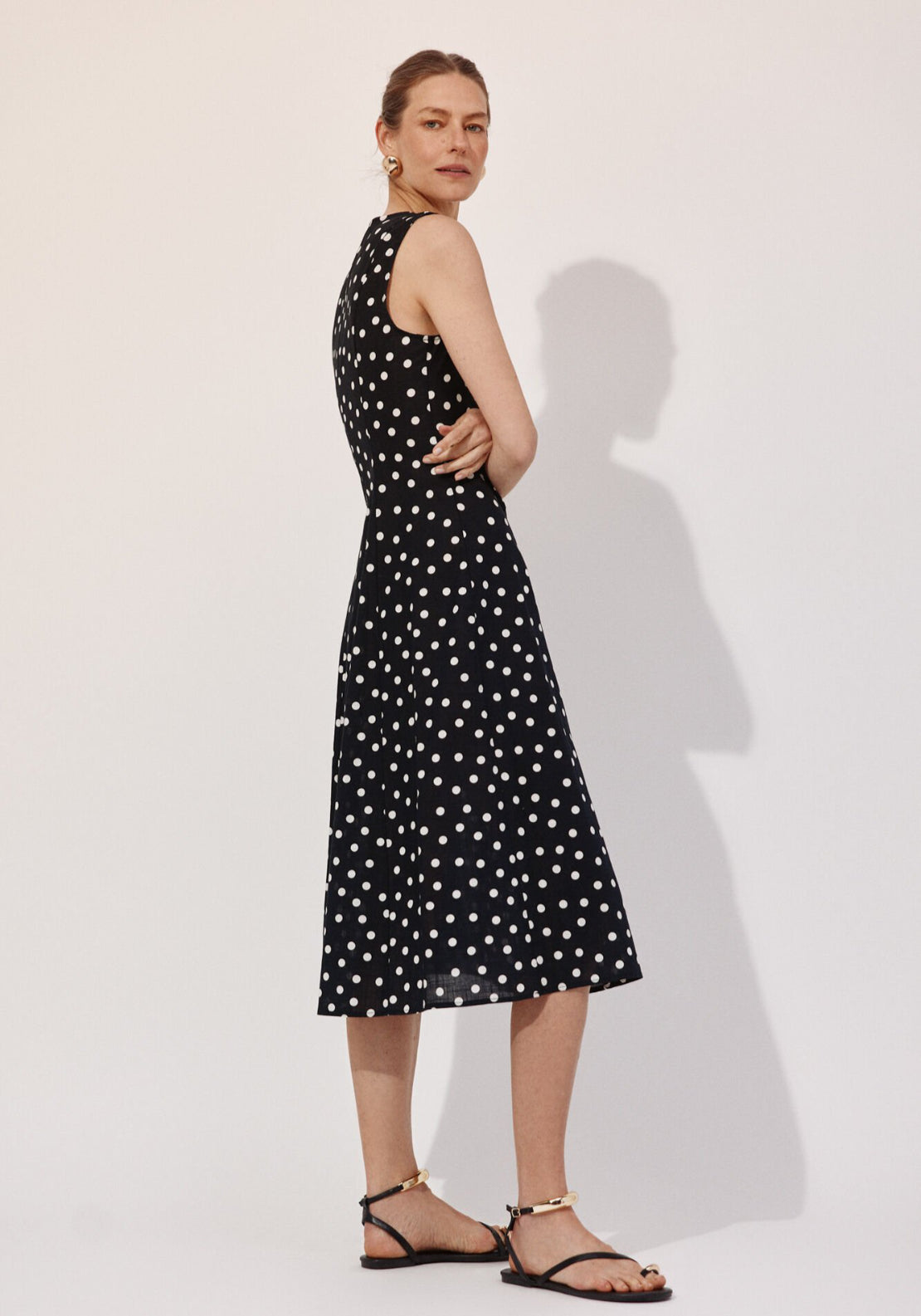 Cortefiel Print Dots Cotton Dress - Multicolour 3 Shaws Department Stores