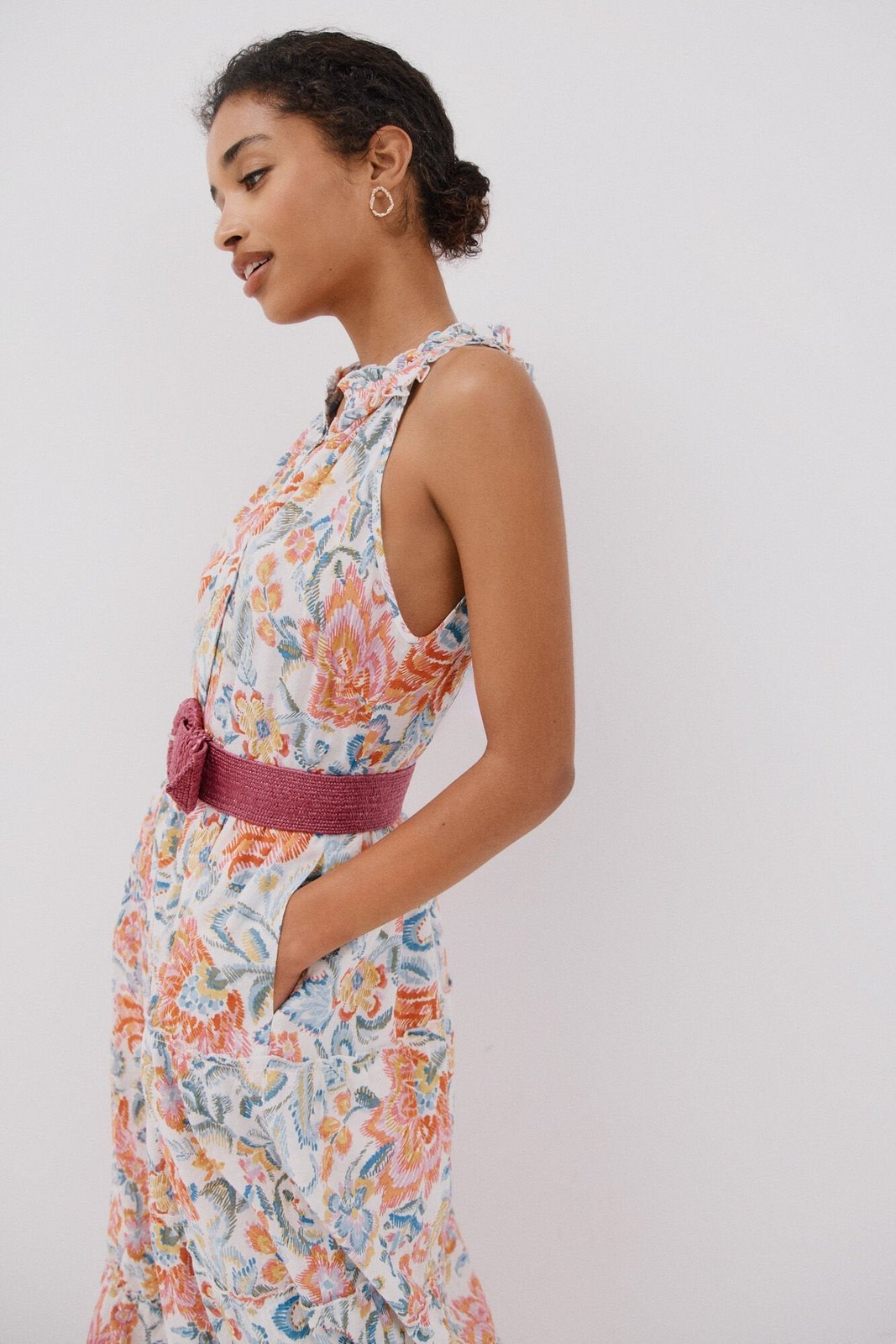 Cortefiel Long Sleeve Dress - Multicoloured 4 Shaws Department Stores