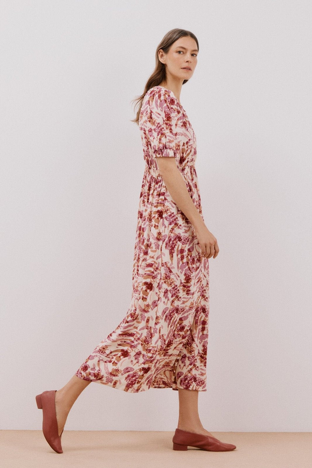 Cortefiel Long Sleeve Dress - Multicoloured 2 Shaws Department Stores