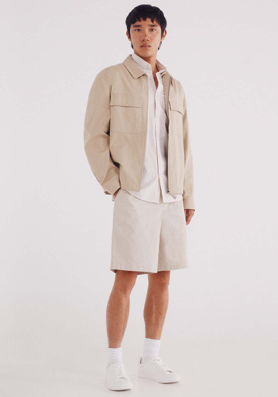 Cotton Overshirt - Beige