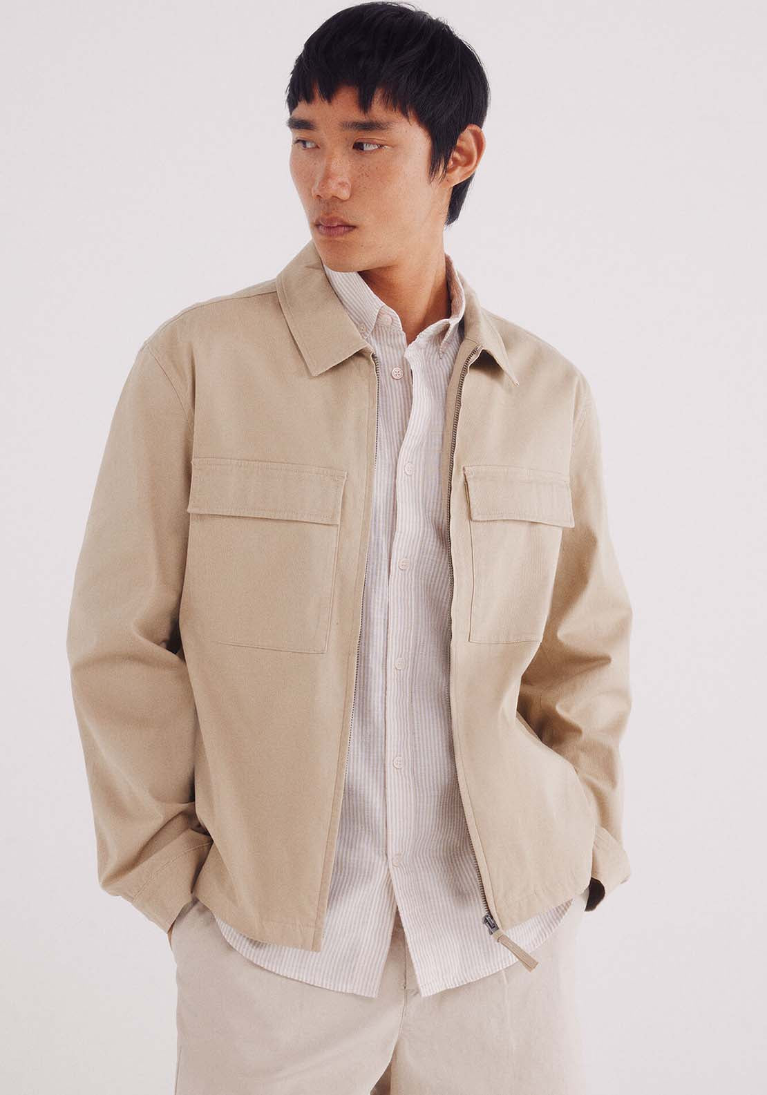 Cotton Overshirt - Beige