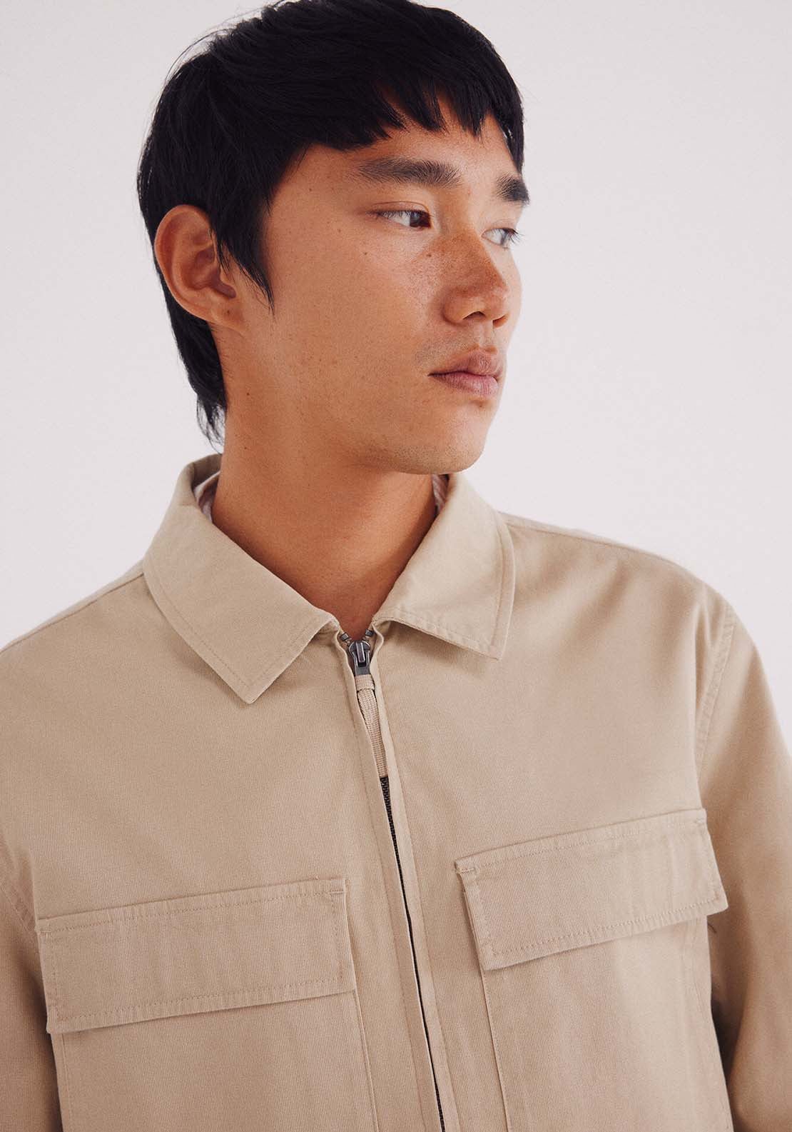 Cotton Overshirt - Beige