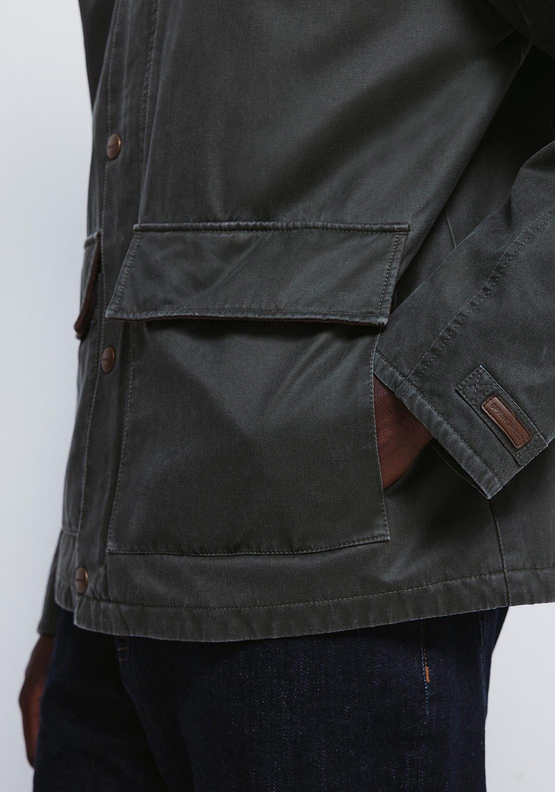 Waxed Parka - Medium Khaki