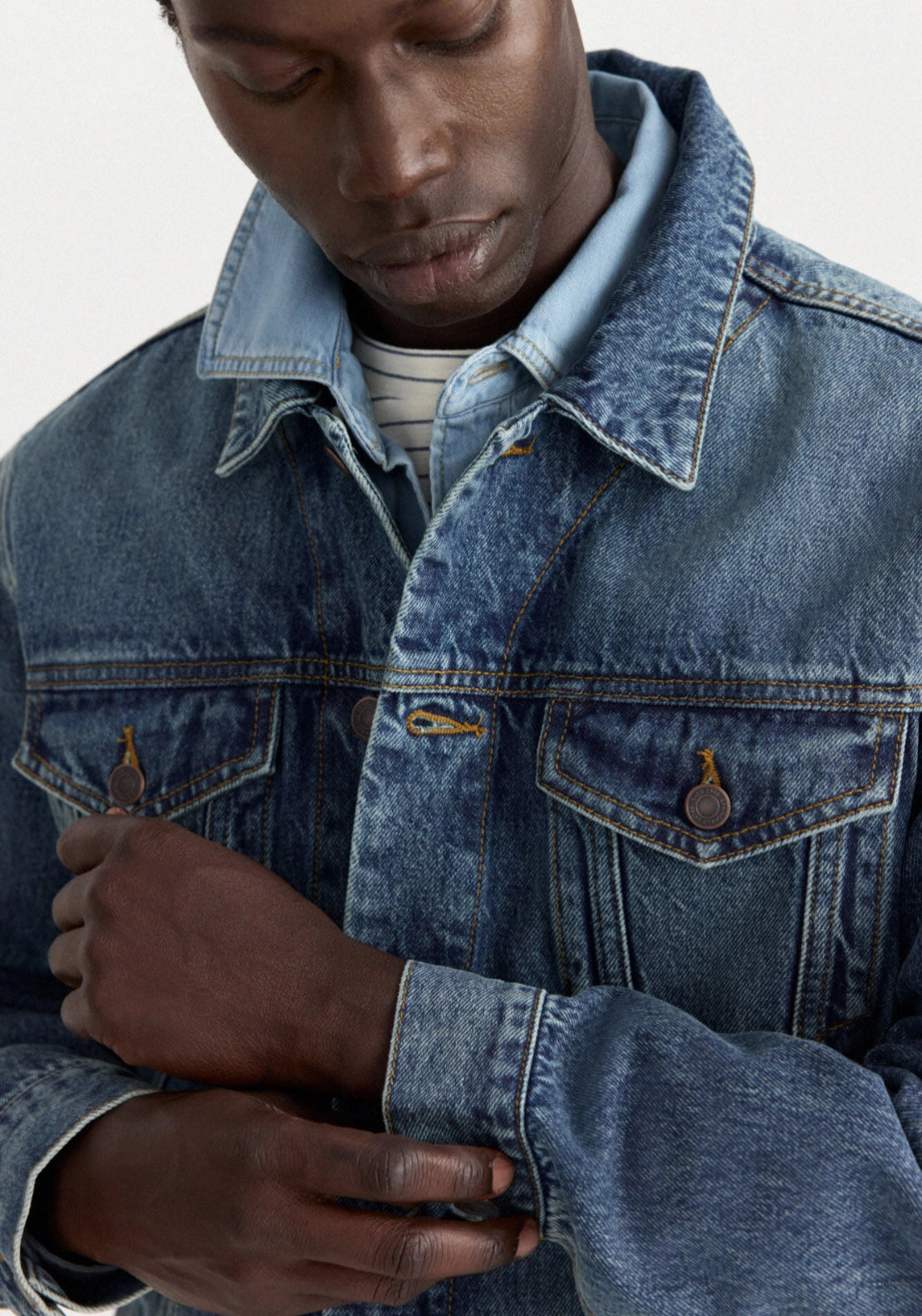 Trucker Denim Jacket - Blue