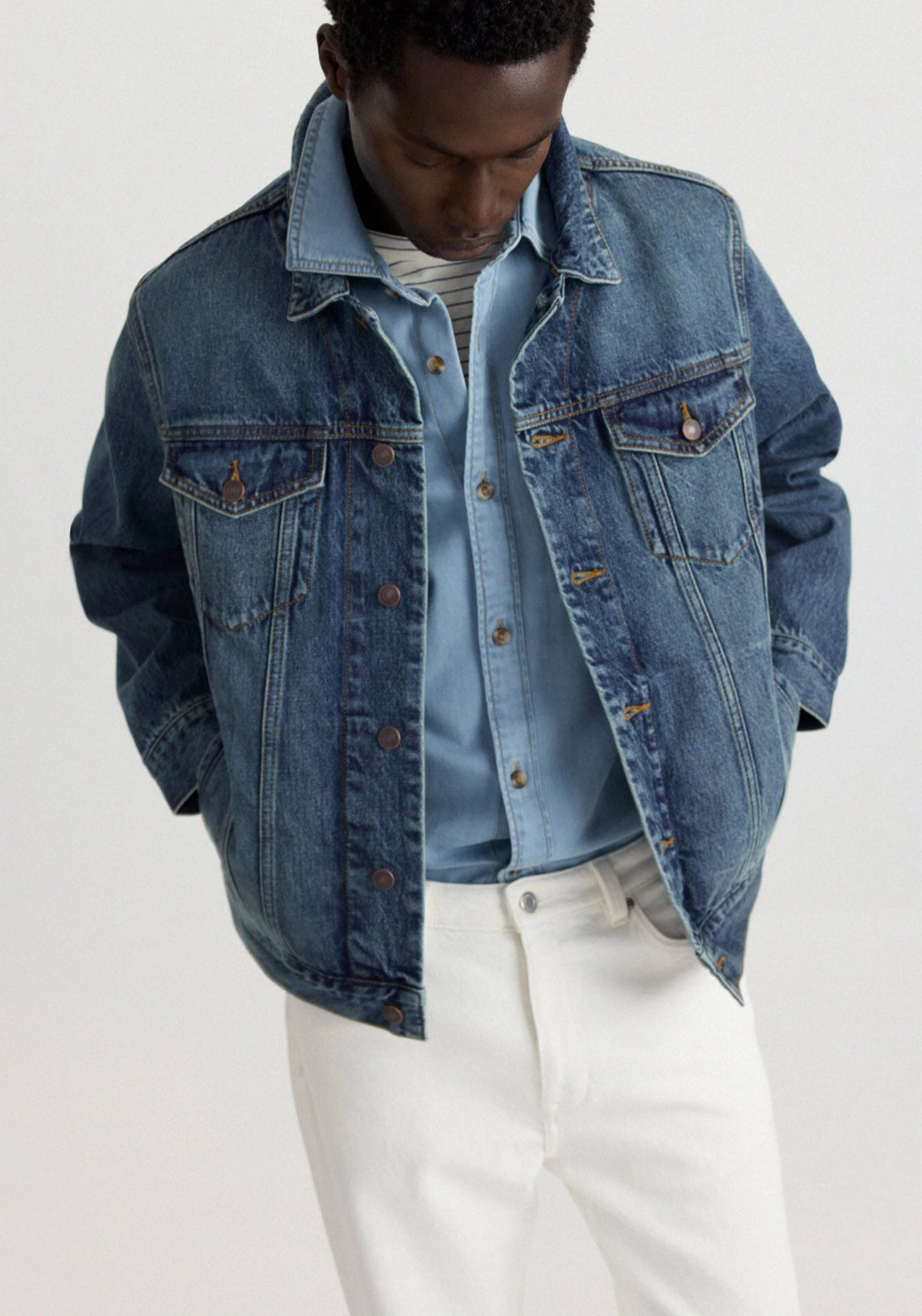 Trucker Denim Jacket - Blue