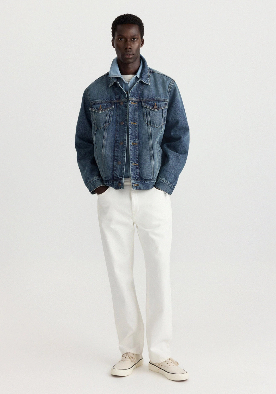 Trucker Denim Jacket - Blue