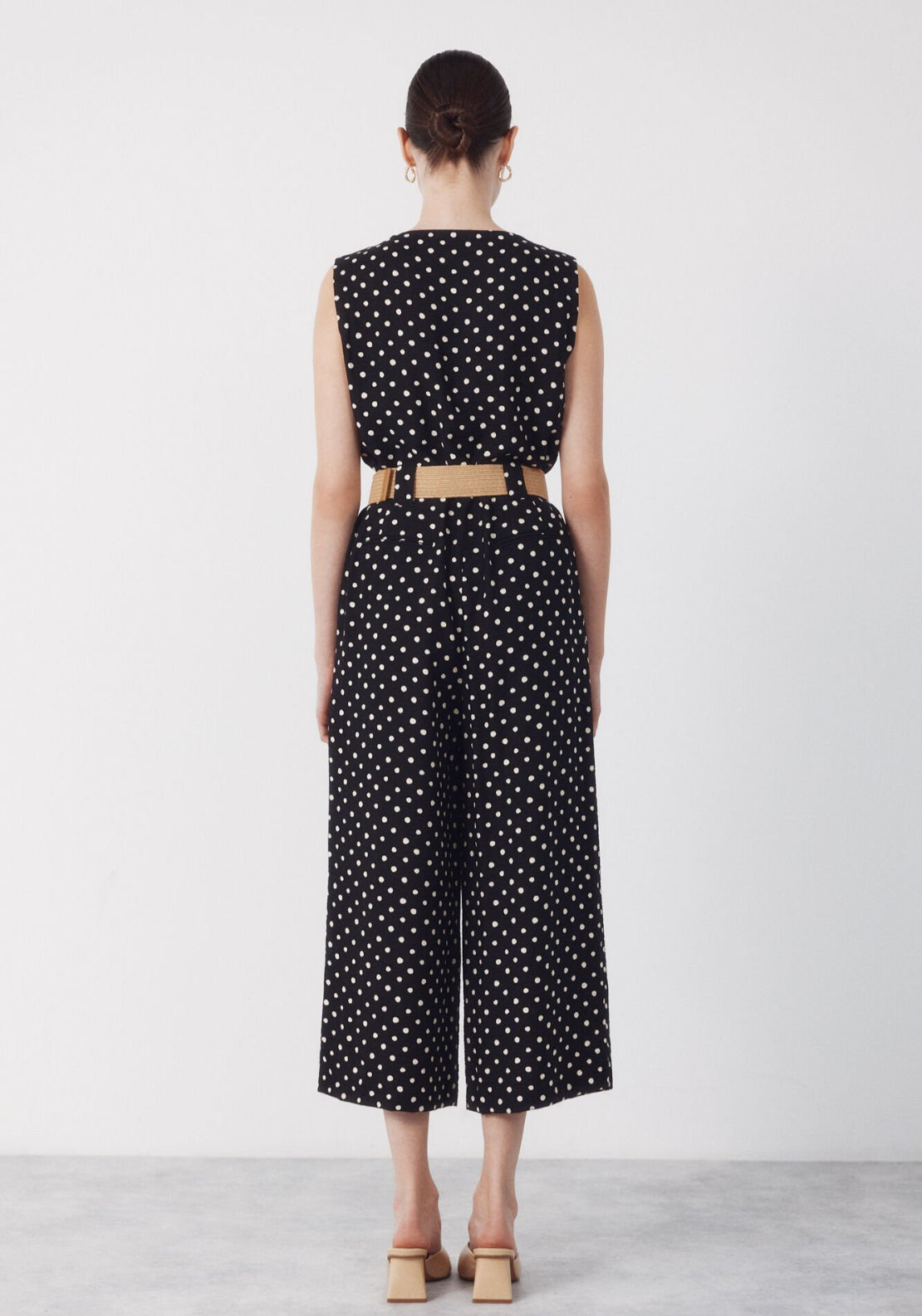 Cortefiel Raffia Belted Jumpsuit - Multicolour 2 Shaws Department Stores