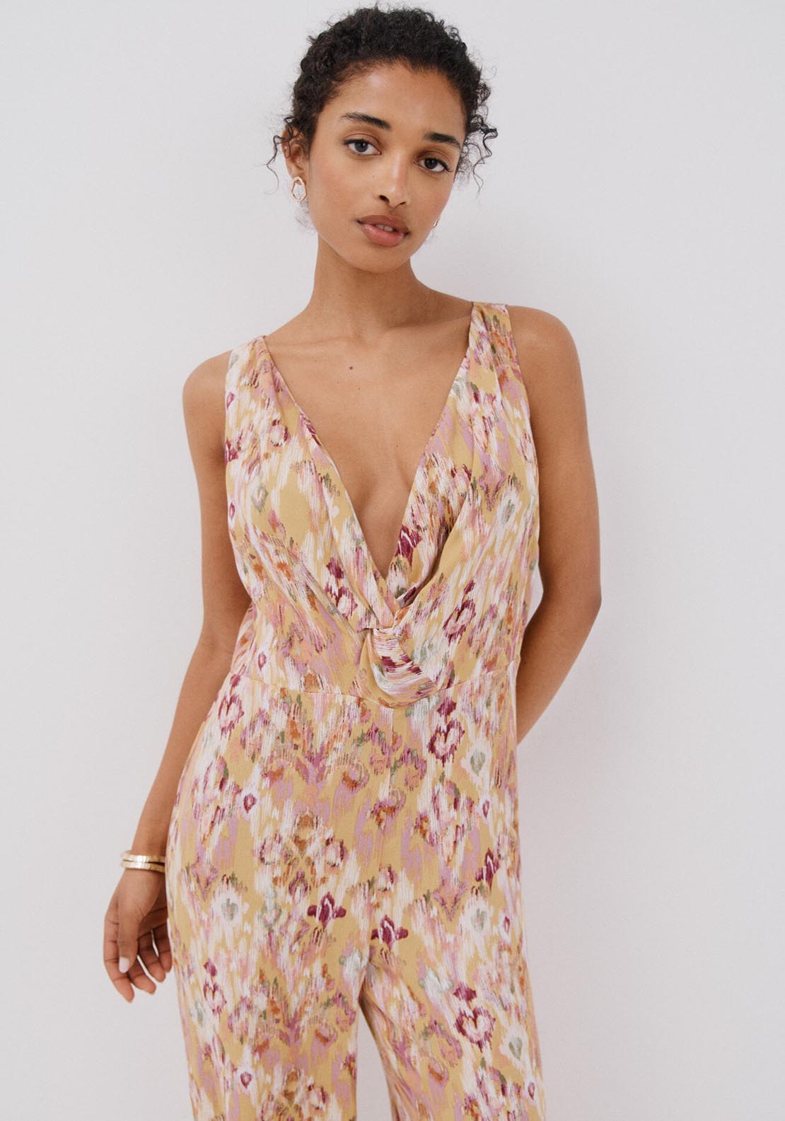 Cortefiel Long Printed Jumpsuit - Multicoloured 3 Shaws Department Stores