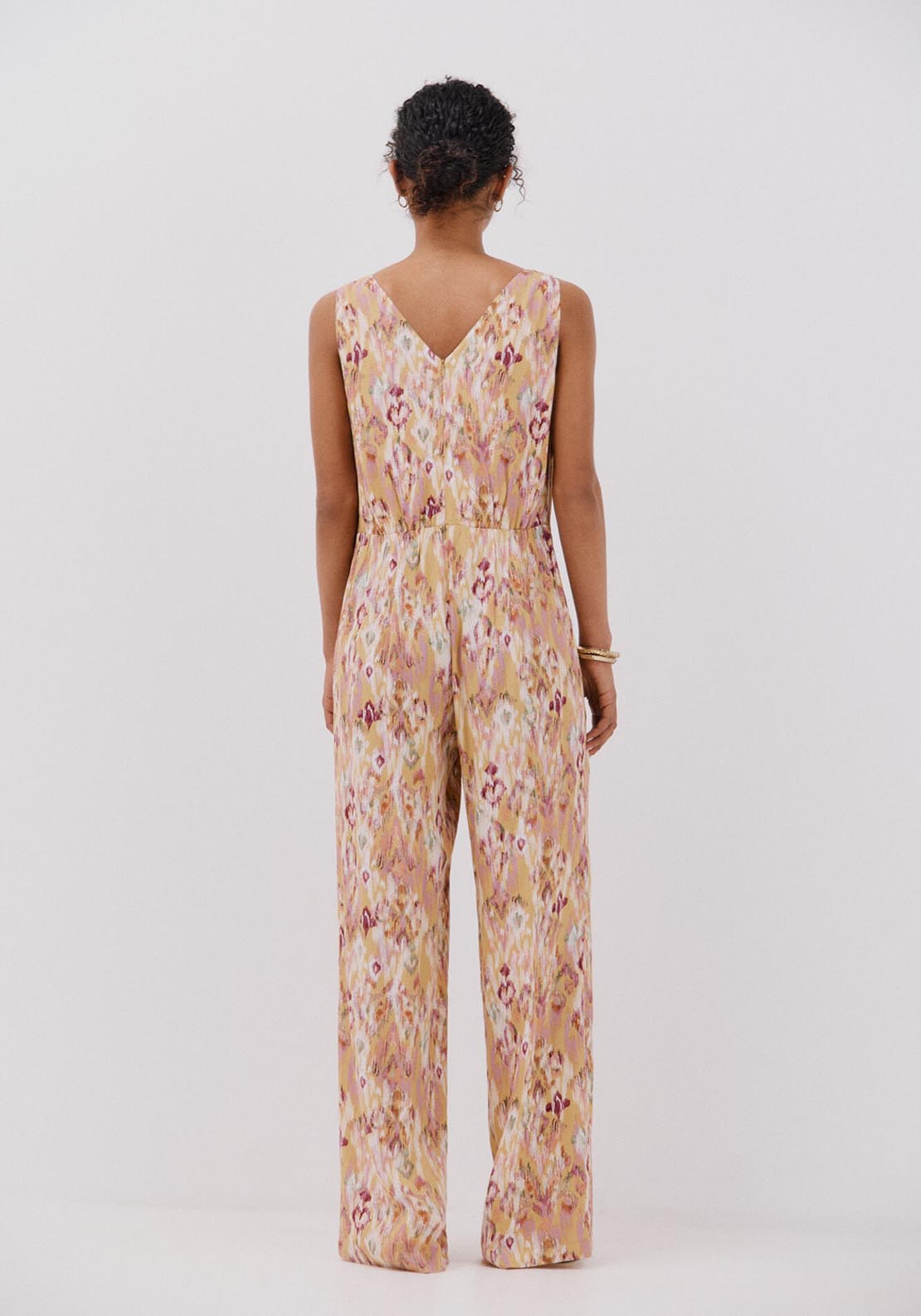 Cortefiel Long Printed Jumpsuit - Multicoloured 2 Shaws Department Stores