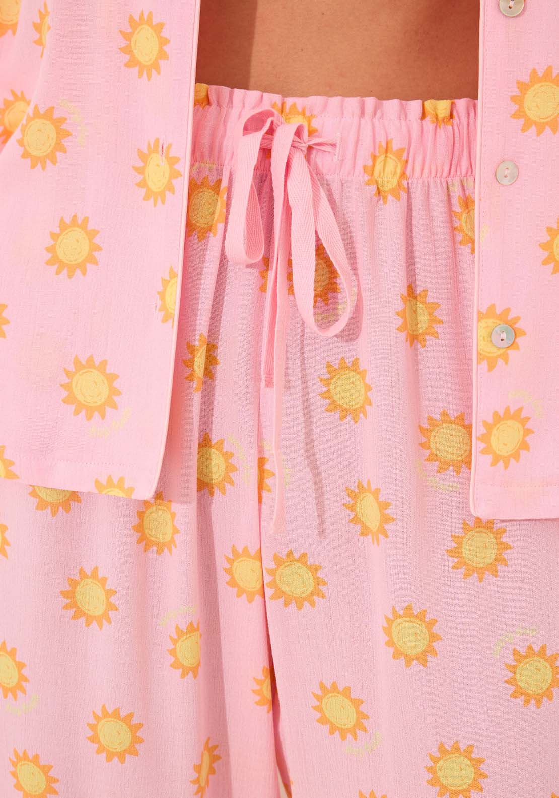 Short Sleeves Masculine Pyjama - Pink