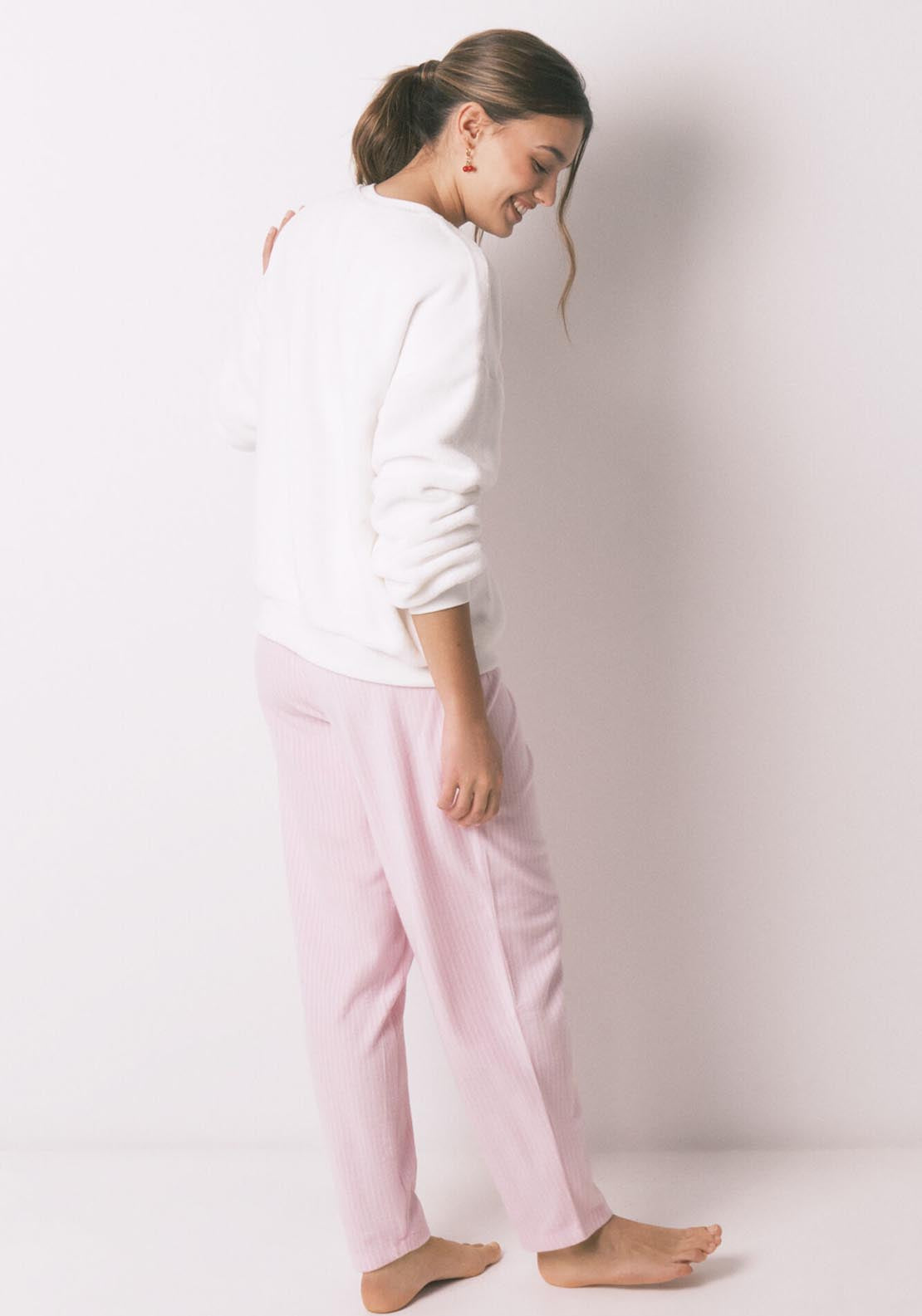 Fleece Long Pyjamas Snoopy - Ivory