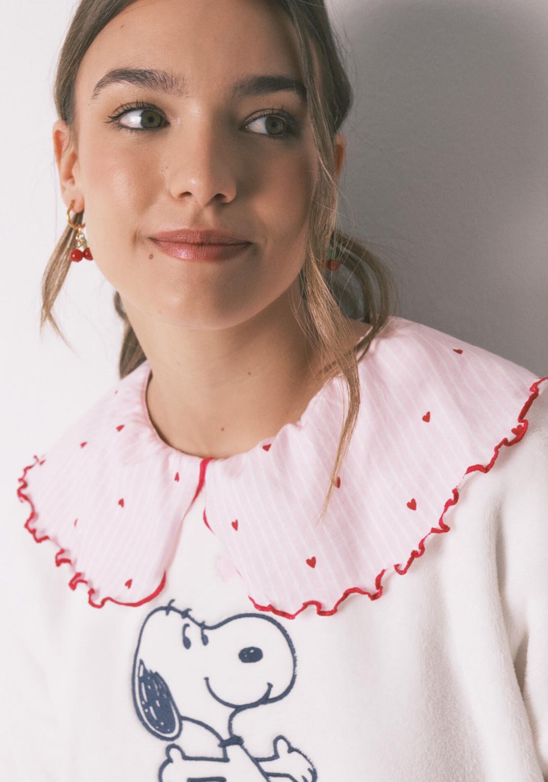 Fleece Long Pyjamas Snoopy - Ivory