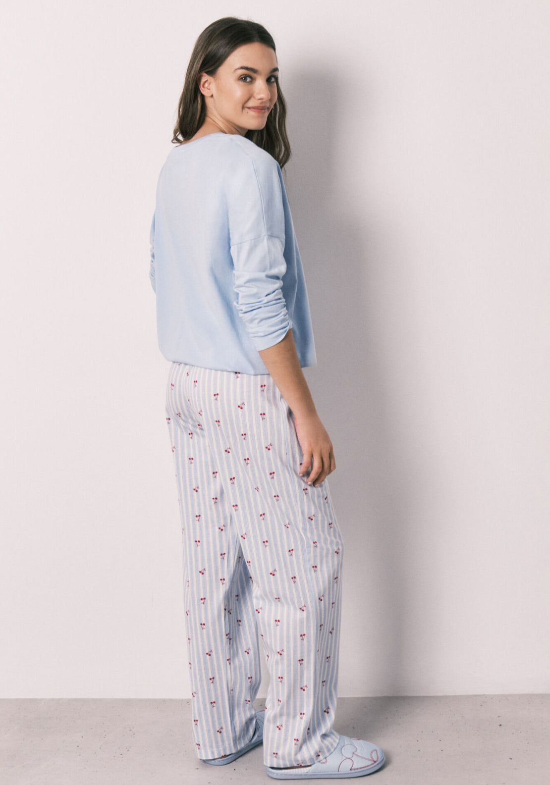 Long Sleeve Long Pant Pyjama - Blue