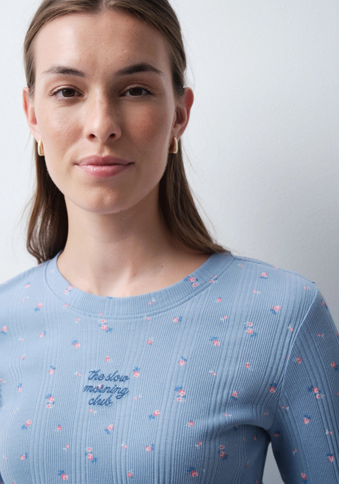 Coffee Club Cotton Long Pyjamas - Blue