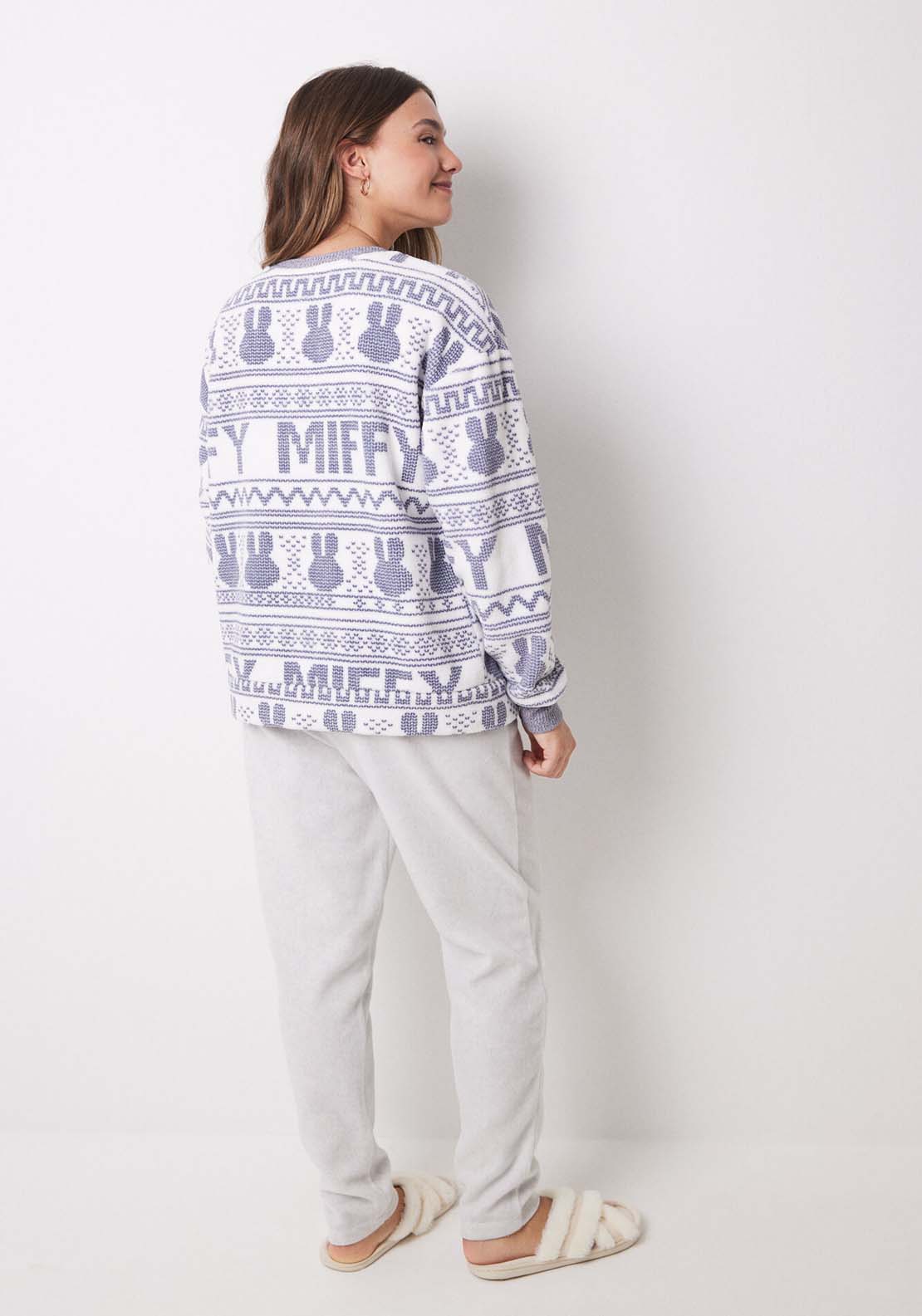 Womens Secret Long fleece Miffy pyjamas - Purple 3 Shaws Department Stores