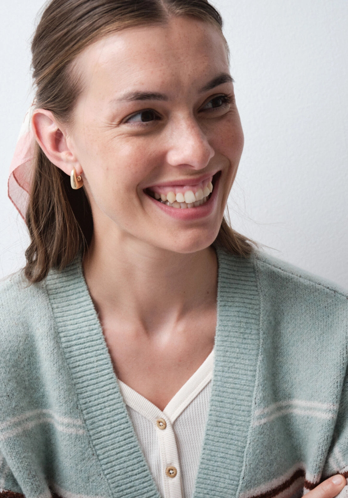 Short Knit Cardigan Robe - Multicolour