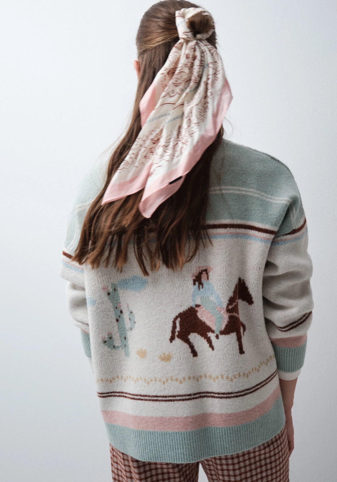 Short Knit Cardigan Robe - Multicolour