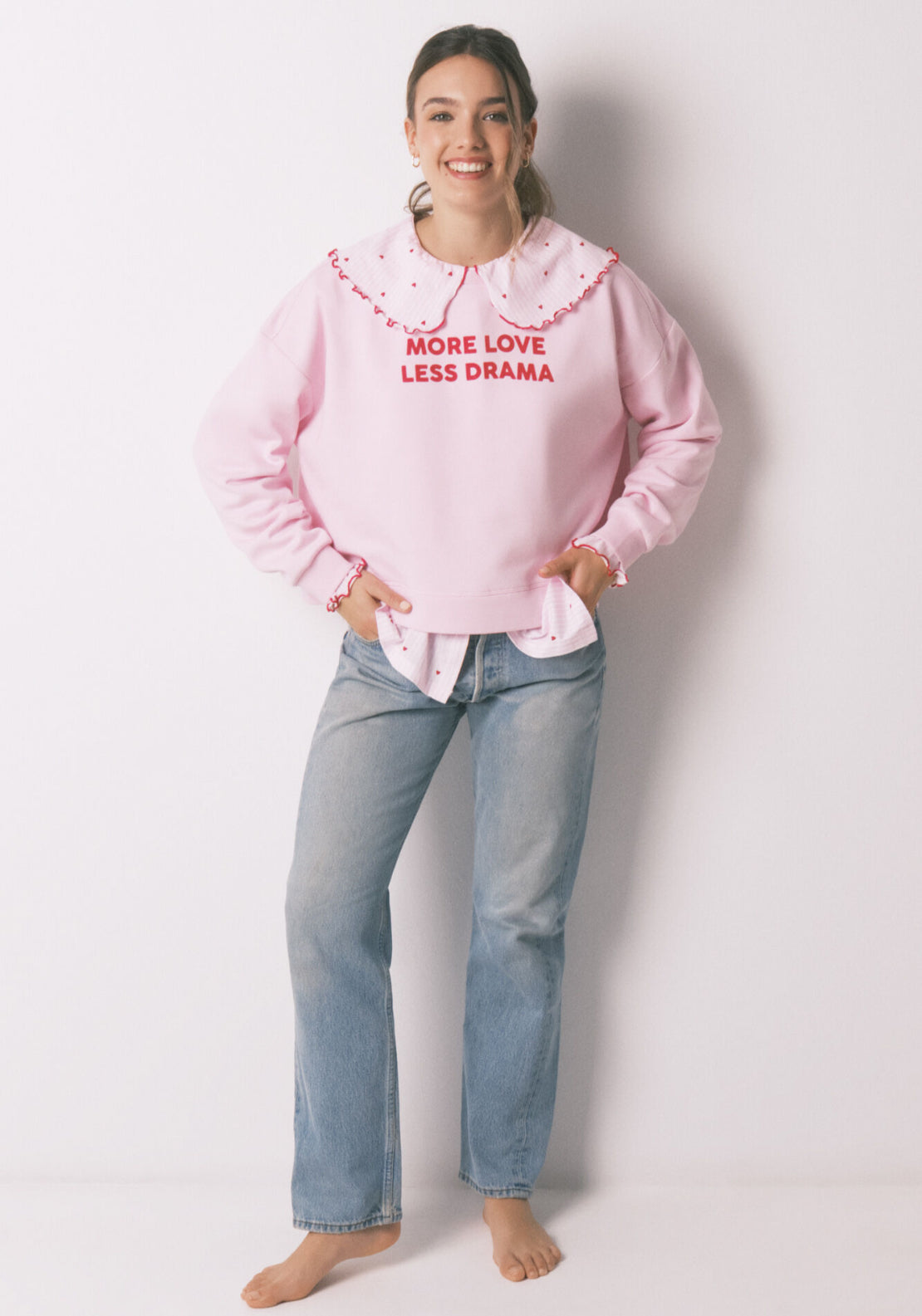 Cotton Sweatshirt - Pink