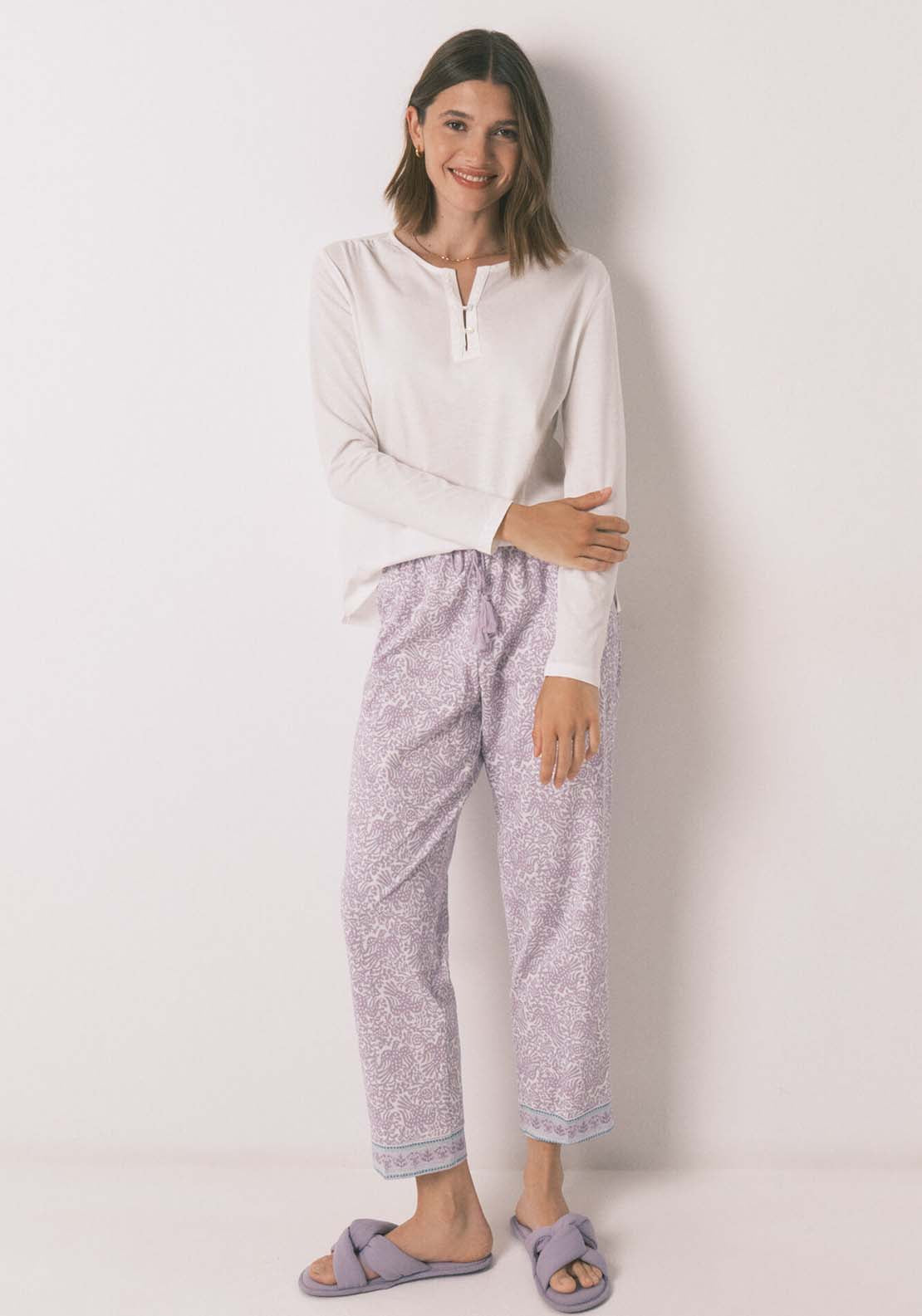 Long Sleeves T Shirt - Ivory