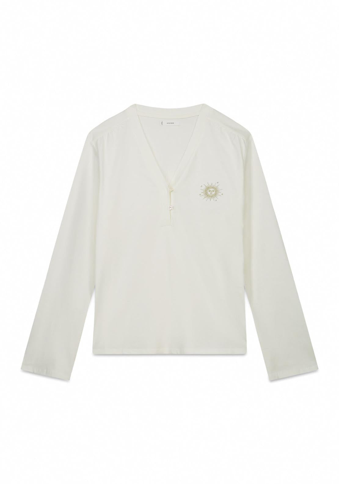Womensecret Long Sleeves T Shirt - Ivory 5 Shaws Department Stores