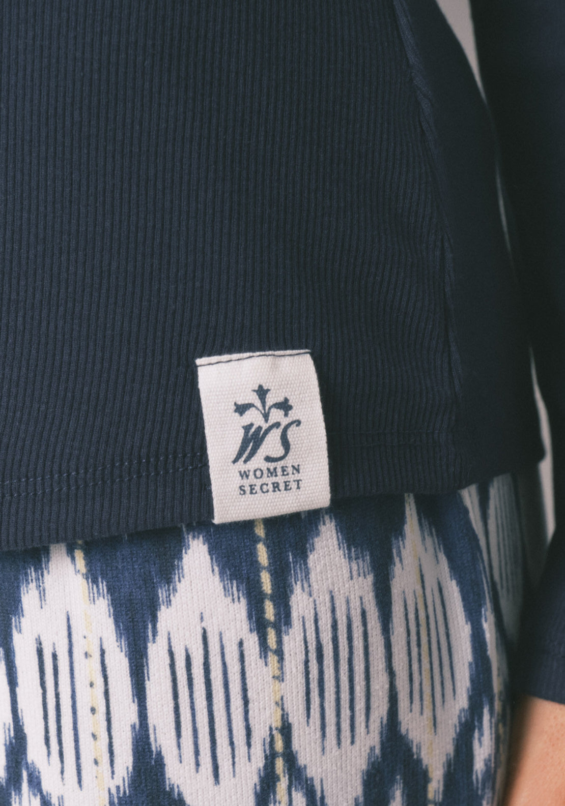 Cotton Long Sleeve T-Shirt - Blue