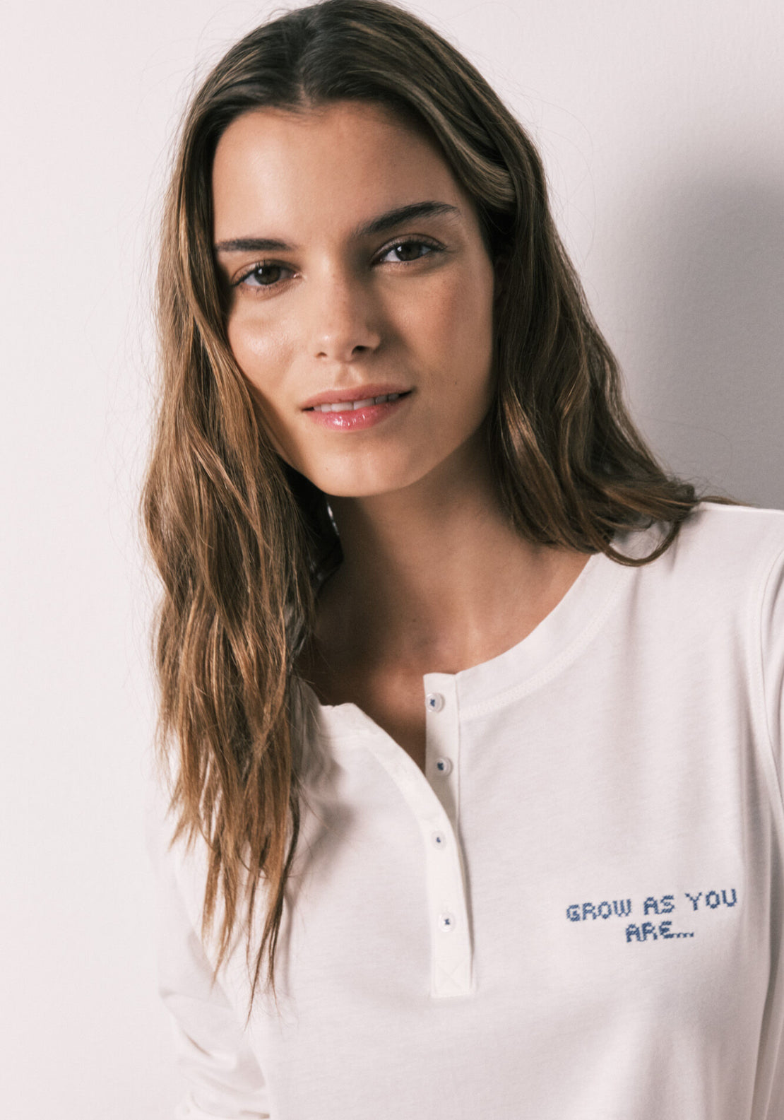 100% Cotton Long Sleeve T-Shirt - White