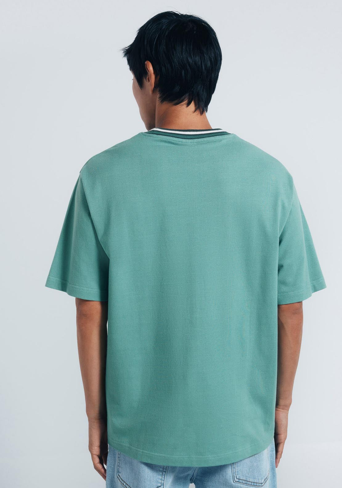 Piqué Tipping T-Shirt - Green