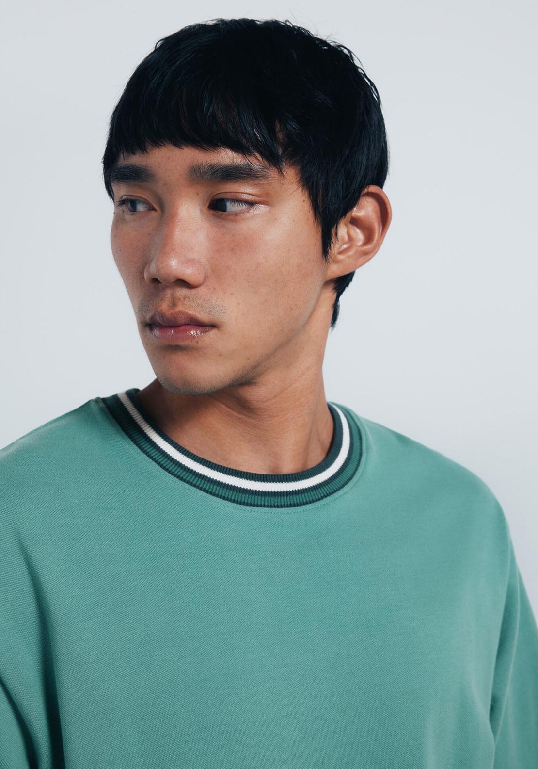 Piqué Tipping T-Shirt - Green