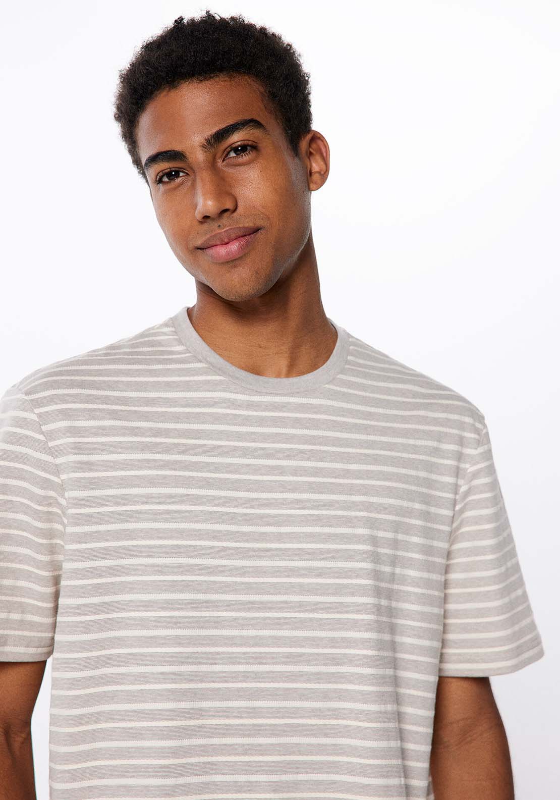 Springfield Textured stripe T-shirt 4 Shaws Department Stores