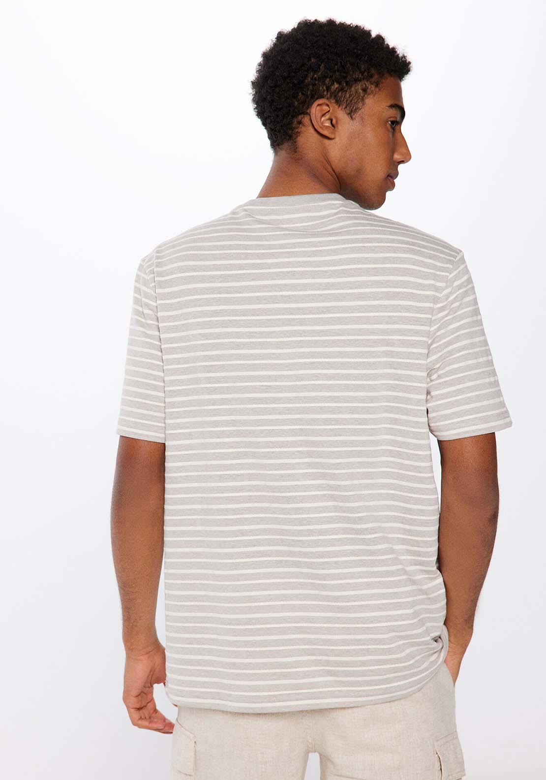 Springfield Textured stripe T-shirt 2 Shaws Department Stores