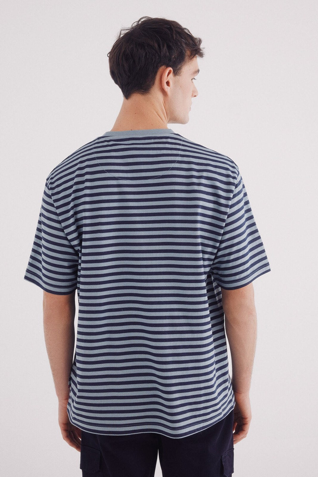 Springfield Striped printed striped -shirt - Blue 2 Shaws Department Stores