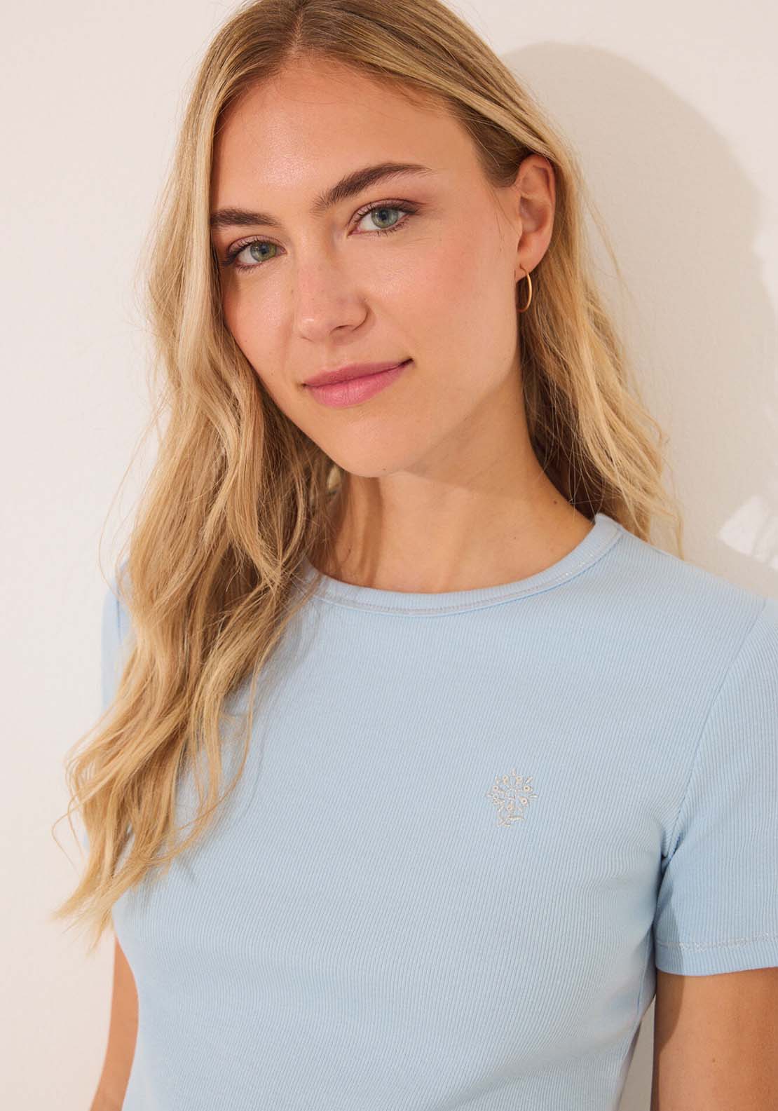 Short Sleeves Capri Pant Pyjama - Blue