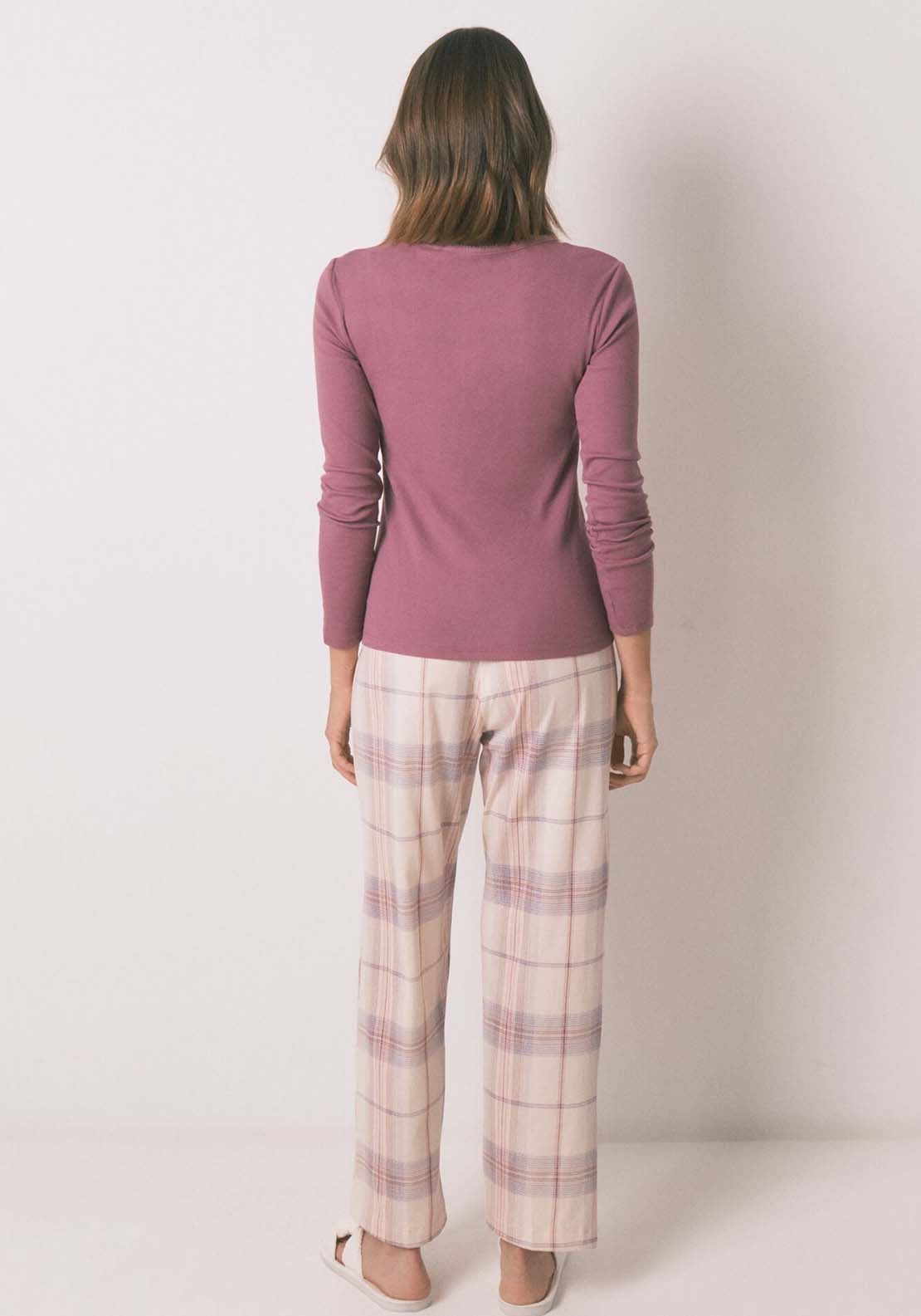 Long Sleeves Long Pant Pyjama - Pink