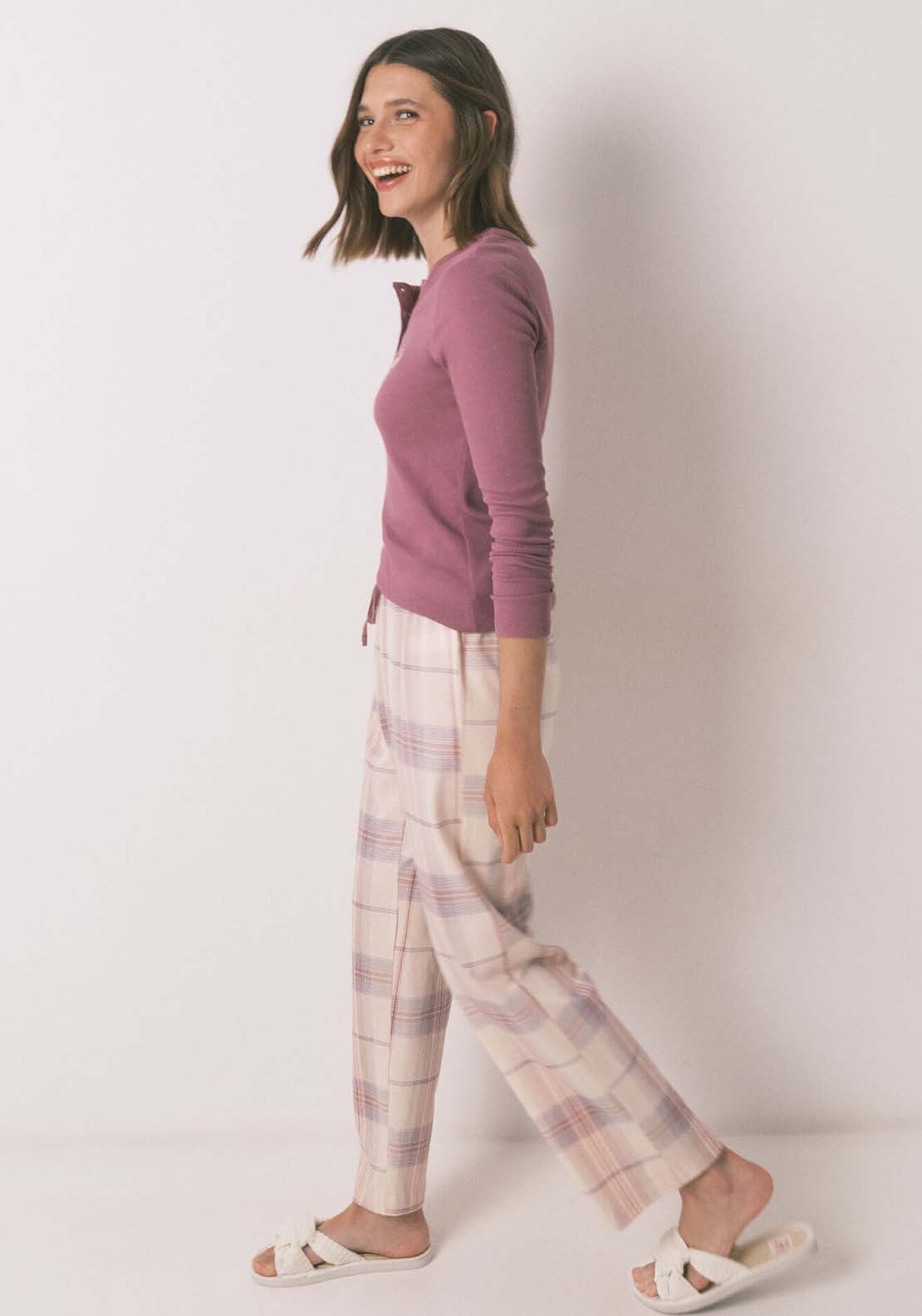Long Sleeves Long Pant Pyjama - Pink
