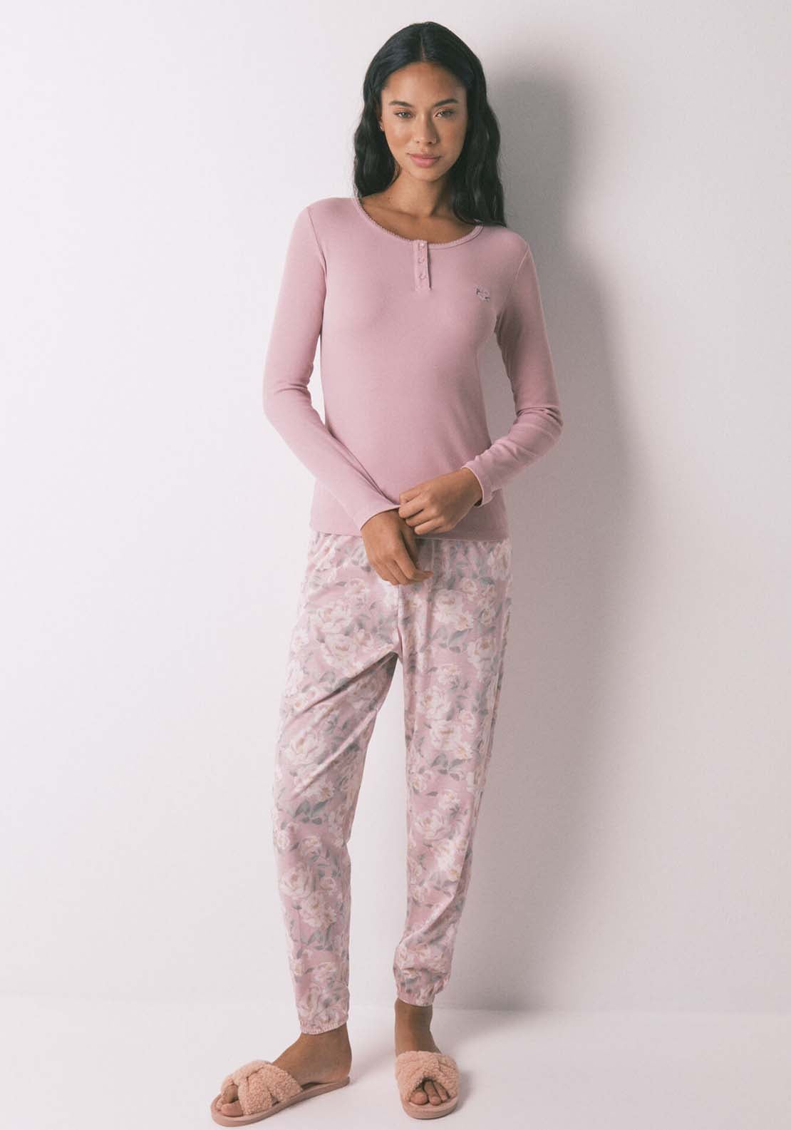 Long Sleeves Long Pant Pyjama - Pink